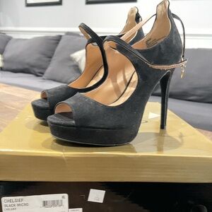 Thalia Sodi Black Peep Toe Platform Heels